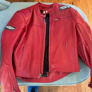 Red Leather motorcycle jacket